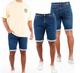 Bermudas mezclilla negras y azules elastizada 